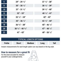 Women S Pant Size Chart Us