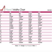 Women S Shoe Size Chart Width Inches