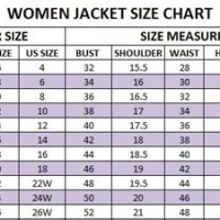 Womens Suit Jacket Size Chart