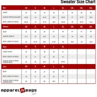 Womens Sweater Size Chart