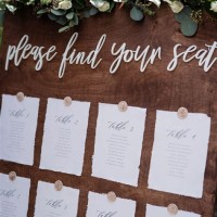 Wood Wedding Seating Chart