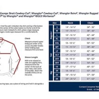 Wrangler Denim Jacket Size Chart