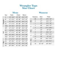 Wrangler Womens Shirt Size Chart