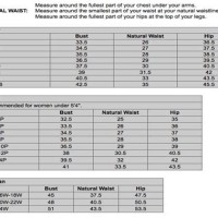 Xscape Gown Size Chart