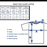 Youth Extra Small T Shirt Size Chart