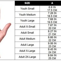 Youth Large Football Gloves Size Chart