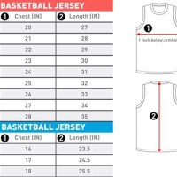 Youth Large Jersey Size Chart Basketball