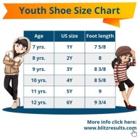 Youth Shoe Size Chart Inches