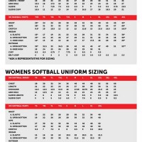 Youth Small Softball Pants Size Chart