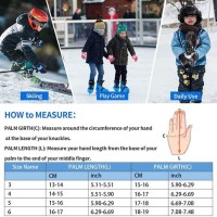 Youth Snow Glove Size Chart