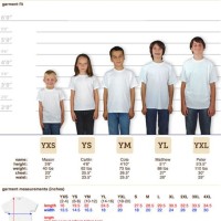 Youth T Shirt Size Chart Hanes