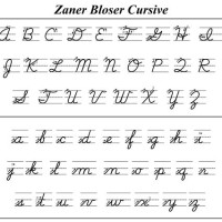 Zaner Bloser Cursive Alphabet Chart Printable