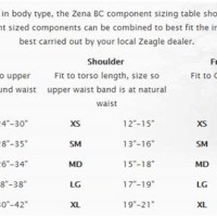 Zeagle Zena Bcd Size Chart